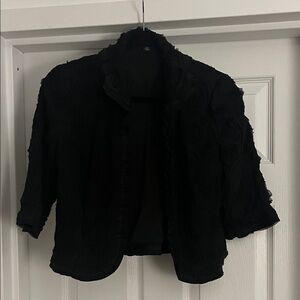 Ann Taylor Black Textured Blazer